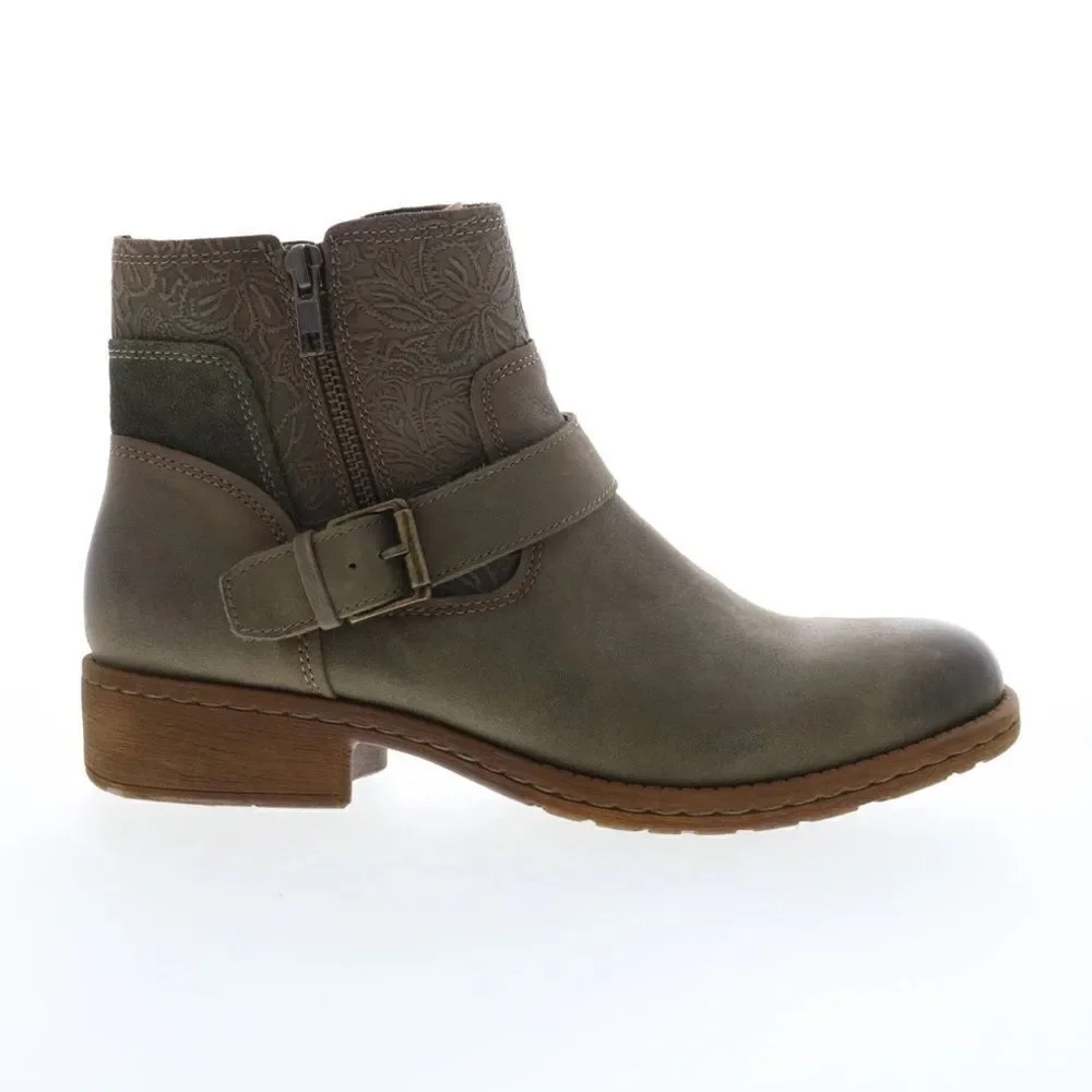 Comfortiva Sterns Green Leather Zipper Casual Dress Boots(Size 6.5M)